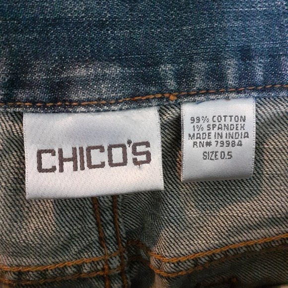 Chicos size 0.5 denim with embroidery - Picture 5 of 6